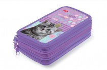 Пенал 3 отд 190х110мм Cool kitty Soft-touch  Hatber NPn_15026/10/Китай