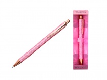 Ручка подарочная Mazari TO SPARKLE-4 синяя 1.0мм метал корп розовый M-7626-70-pink/12/Китай