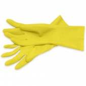 Перчатки резиновые желтые / синие крепкие "L"