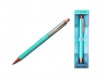 Ручка подарочная Mazari TO SPARKLE-4 синяя 1.0мм метал корп св зеленый M-7626-70-light green/12/Кита