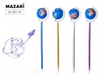 Ручка шариковая Mazari GLOBEN синяя 0,7мм  M-7417-70/12/Китай