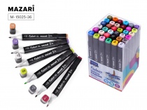 Набор маркеров для скетчинга двусторон FANTASIA 36цв Main colors 3.0-6.2мм Mazari M-15025-36/Китай