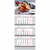 Календарь квартальный 3х-блочный 2022г Breakfast 318412 OfficeSpace/25/Россия