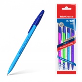 Набор шариковых ручек 4шт ErichKrause® R-301 Neon Stick 0.7 синяя 58089/24/Китай