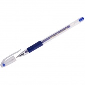 Ручка гелевая Crown "Hi-Jell Grip" синяя 0,5мм, грип HJR-500R/12/Корея
