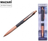 Ручка подарочная Mazari TO SPARKLE-2 синяя 1.0мм метал корп черный M-7624-70-black/12/Китай