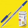 Ручка шариковая BRAUBERG Line синяя 1мм прозрачный корпус 141097/50/Китай/