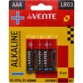 Батарейка алкалиновая AAA LR03 1,5В 4шт в блистере "deVENTE. Alkaline" 9010107/Китай