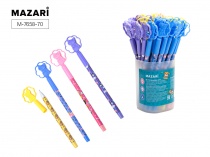 Ручка шариковая MAZARI KITTY синяя 0.7мм пластик стакан M-7658-70/40/Китай
