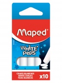 Мел Maped White Peps "чистые ручки" белый, 10 шт 593500/10/Франция