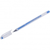 Ручка гелевая Crown "Hi-Jell Color" голубая, 0,7мм HJR-500H/12/Корея