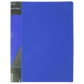 Папка А4 20 файлов 14мм STANDARD 600мкм Синяя пластик Hatber 20AV4_00109/40/Китай
