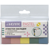 Закладки с/к "deVENTE. Pastel" пластик 45x20мм 5x20л 2011111/Китай