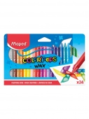 Мелки восковые 24 цв Maped Color Peps Wax 861013/12/Франция