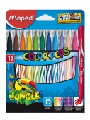 Фломастеры 12 цв Maped Color Peps Jungle 845420/12/Франция