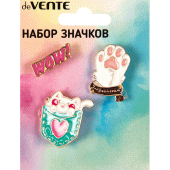 Набор значков "deVENTE. Cute Cat" эмалированные 8092132/Китай