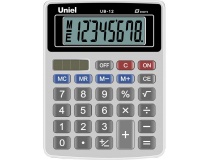 Калькулятор UNIEL UB-12К серый/черный 8разр./Китай