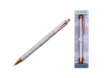 Ручка подарочная Mazari TO SPARKLE-4 синяя 1.0мм метал корп серебряный M-7626-70-silver/12/Китай