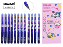 Ручка гелевая Mazari LITTLE CUTIES синяя со стир чернил игольч 0,5мм M-5468-70/Китай