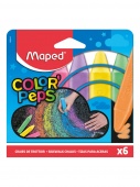 Мел 6цв Maped Color Peps для рисования на асфальте 936010/6/Франция