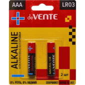 Батарейка алкалиновая AAA LR03 1,5В 2шт в блистере "deVENTE. Alkaline" 9010103/Китай
