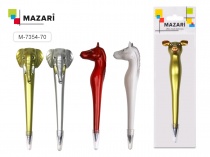 Ручка шариковая Mazari ZOO синяя 0,7мм 4 диз M-7354-70/50/Китай