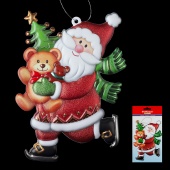 Украшение ErichKrause® Decor Санта на коньках 16см 49585 разноцветный