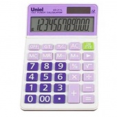 Калькулятор UNIEL UD-211L 12разр. лиловый/Китай*