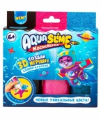 Aqua Slime: набор для изготовления фигурок из цветного геля розовый синий AQ008/Россия