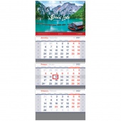 Календарь квартальный 3х-блочный 2022г Standard Lake Braves 318425 OfficeSpace/25/Россия
