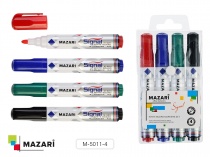 Набор маркеров для доски 4цв SIGNAL Mazari M-5011-4/54/Китай