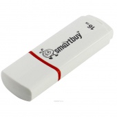 Флеш накопитель USB 16GB Smart Buy Crown USB 2.0 Flash Drive белый SB16GBCRW-W