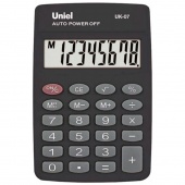 Калькулятор UNIEL UK-07 8разр. карманный Китай