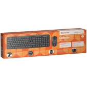 Комплект проводной клавиатура + мышь Defender C-270 черный 45270/Китай