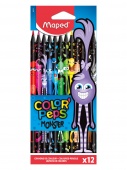Карандаши 12цв Maped Color Peps Monster пластик 862612/12/Франция
