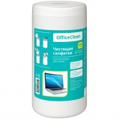 Чистящие салфетки OfficeClean для мониторов 100шт. в тубе 248261