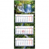 Календарь квартальный 3х-блочный 2022г Mini Premium Waterfall 318437 OfficeSpace/50/Россия