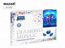 Алмазная мозаика 30х40см СКАЗОЧНЫЙ СЛОН частичная выкладка стразы разного размера Mazari M-10591/Кит
