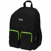 Рюкзак Berlingo Color blocks Black green 39*28*17см 2отд 4 кармана уплотн спинка RU08097/Китай