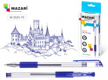 Ручка гелевая Mazari DENISE синяя 0,5мм M-5523-70/12/Китай