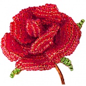 Набор "Клевер" Цветок из бисера. "Алая роза" АА 05-602/Россия