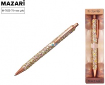 Ручка подарочная Mazari TO SPARKLE-3 синяя 1.0мм метал корп роз золото M-7625-70-rose gold/12/Китай