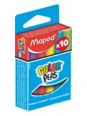 Мел Maped Color Pep, "чистые ручки" цветной ассорти 10 цв. 593501/10/Франция