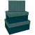 Набор прямоугольных коробок 3в1 MESHU Emerald style. Top 19*12*7,5-15*10*5см MS_46606/Россия
