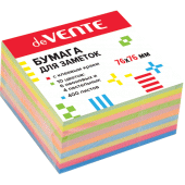 Бумага для заметок с/к "deVENTE" 76x76мм 400л 6 неон и 4 пастель цветов 2010721/12/Китай