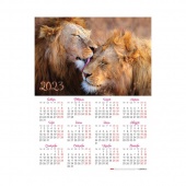 Календарь настенный листовой  А2 2023г Кл2_27049 -Львиное царство-