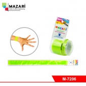 Слэп браслет светоотражающий желтый MAZARI M-7206/40/Китай