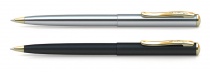 Ручка подарочная "Berlingo" Velvet Prestige синяя автомат,0.7мм,зол+хром 72701/Китай