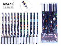 Ручка гелевая Mazari EXCITING SPACE синяя со стир чернил игольч 0,5мм M-5462-70/12/Китай