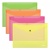 Папка-конверт на кнопке A4 пластик ErichKrause Fizzy Neon полупрозрачный ассорти 47044/12/Россия